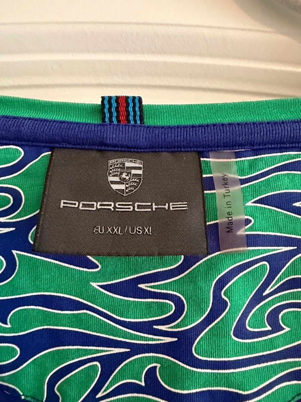 Porsche Martini Racing Blue V-Neck Shirt with Patches Women’s XL - Picture 4 of 7